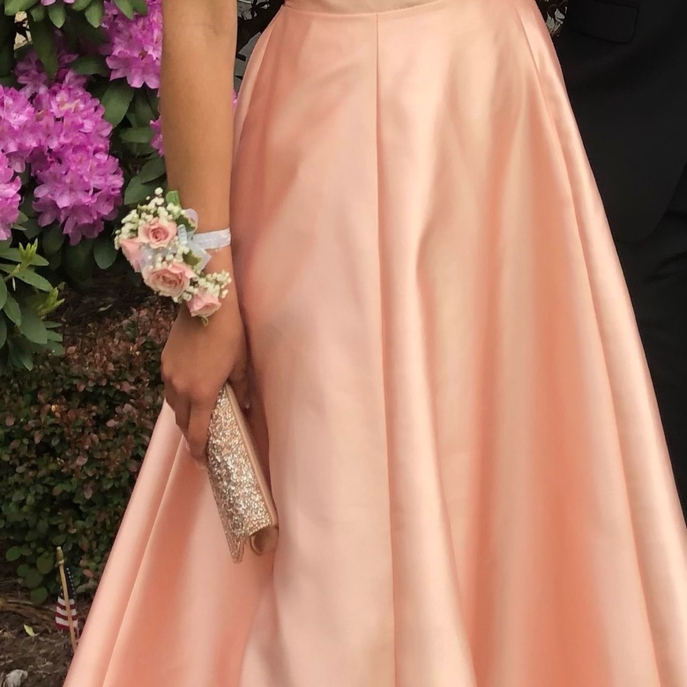 Elegant Peach Evening Gown